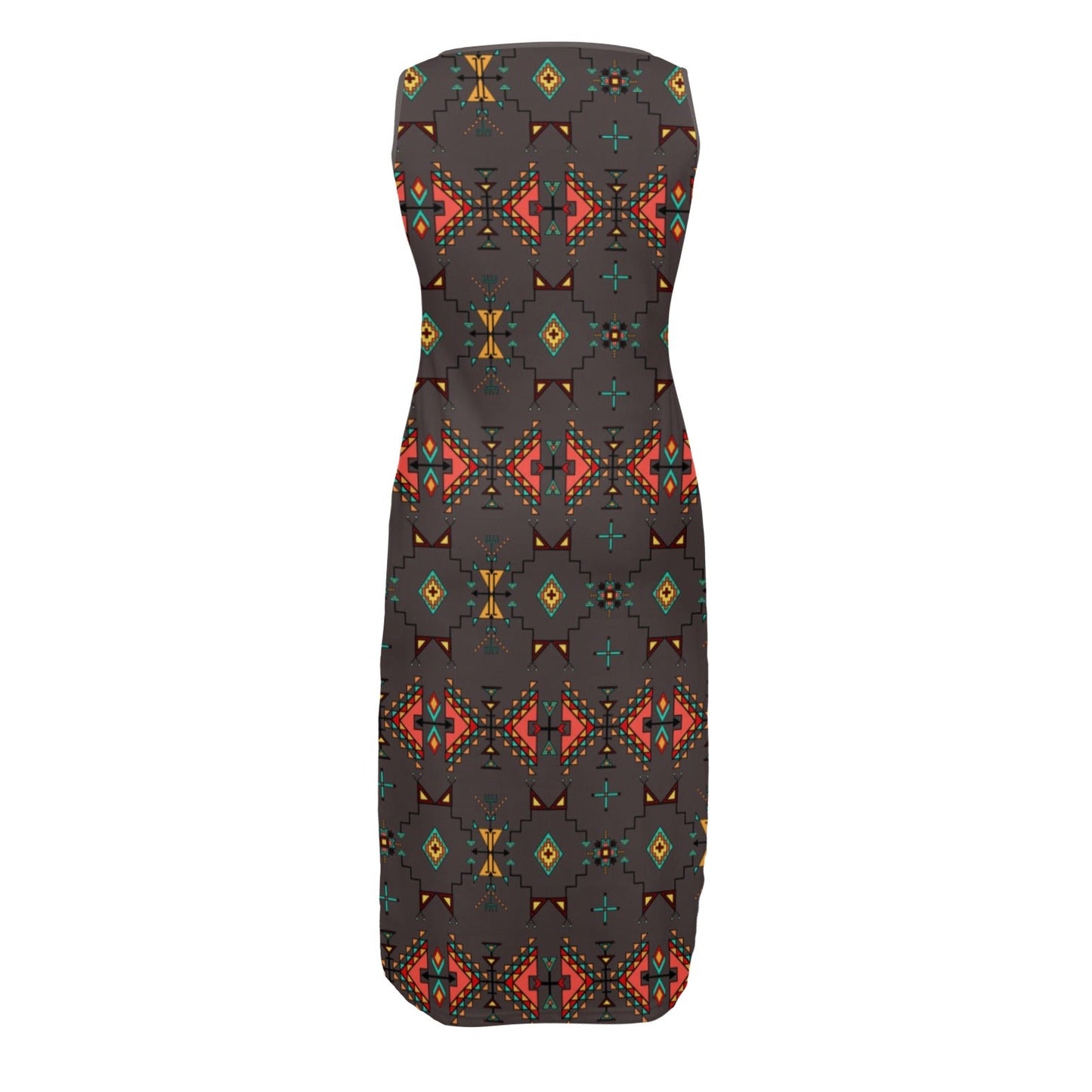 Thunder Flight Gray Phaedra Sleeveless Open Fork Long Dress