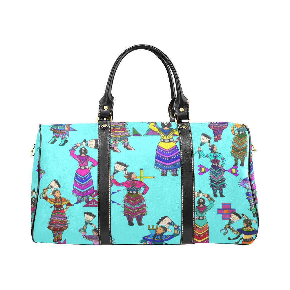 Women's Jingle Dancers Turquoise Large Travel Bag