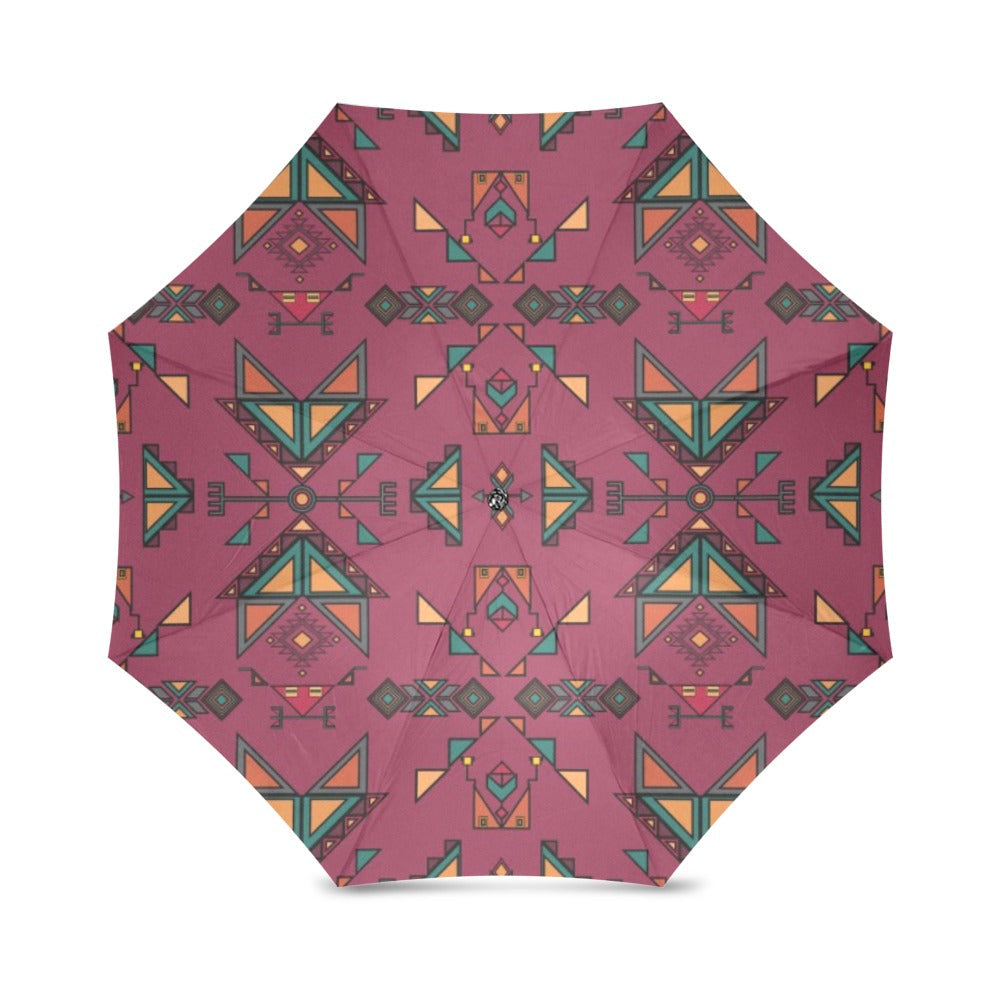 Arrow dawn Maroon Foldable Umbrella