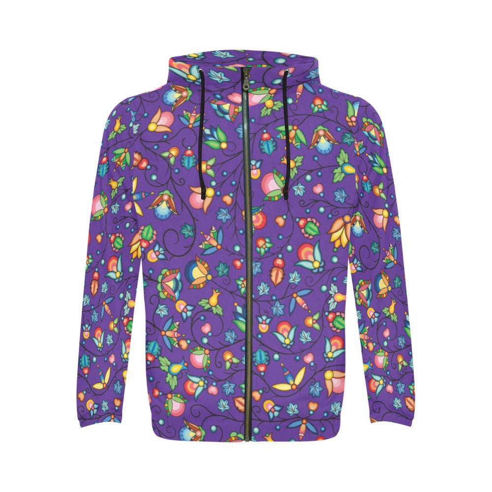 Prairie Plains Spirit Midnight Purple Men's Zipper Hoodie