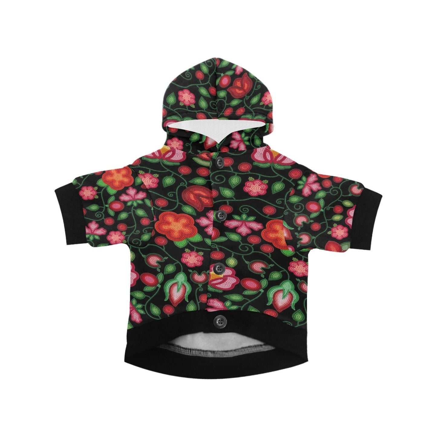 Rose Reverie Black Pet Hoodie