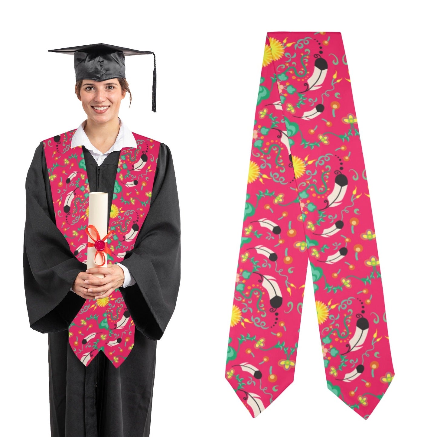 New Growth Pink Graduation Stole