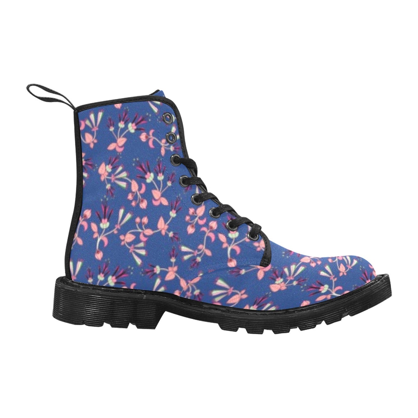 Swift Floral Peach Blue Boots for Men