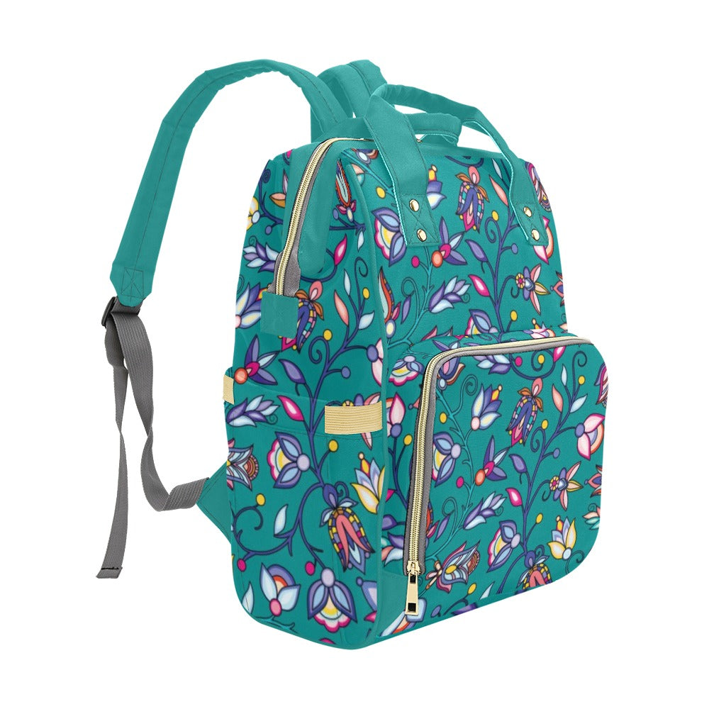 Buffalo Bloom Turquoise Multi-Function Diaper Backpack