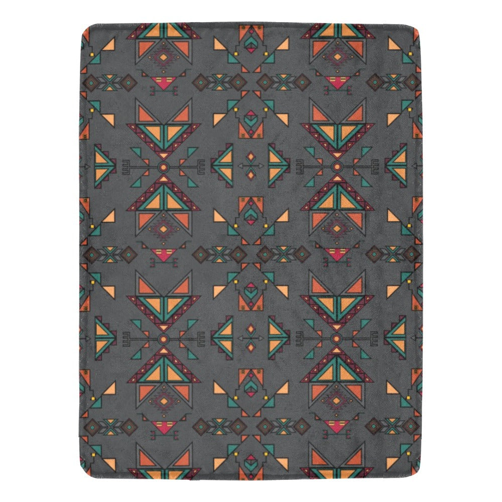 Arrow dawn Gray X-Large Micro Fleece Blanket