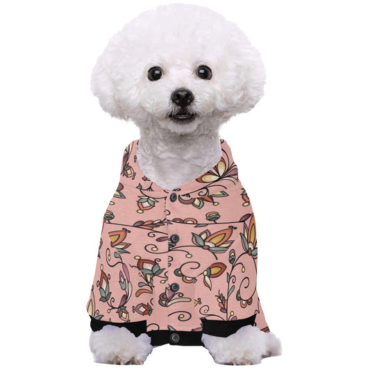 Burnt Sky Petals Peach Pet Dog Hoodie