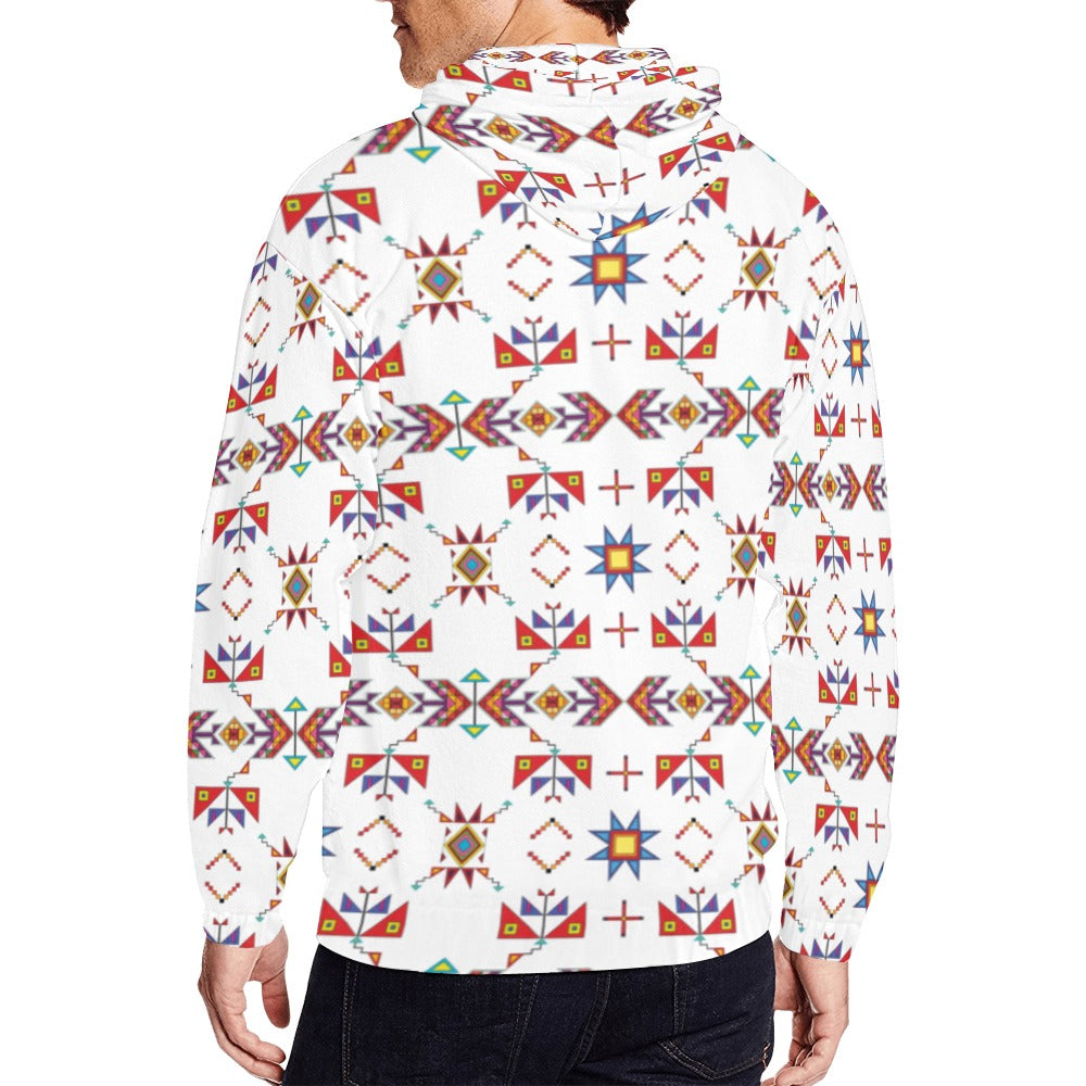 Scattered Generations White Men's Zipper Hoodie