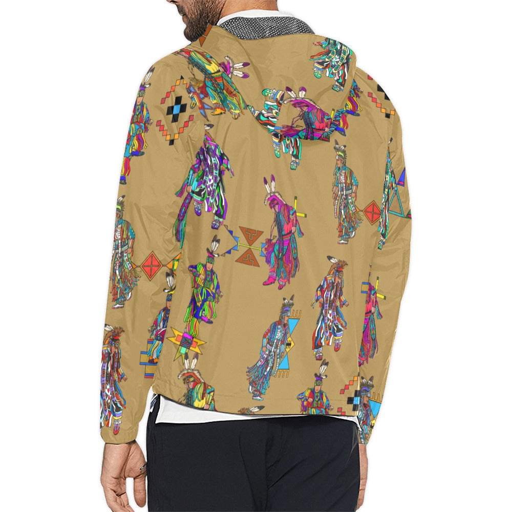 Men's Grass Dancers Earth Men's Windbreaker