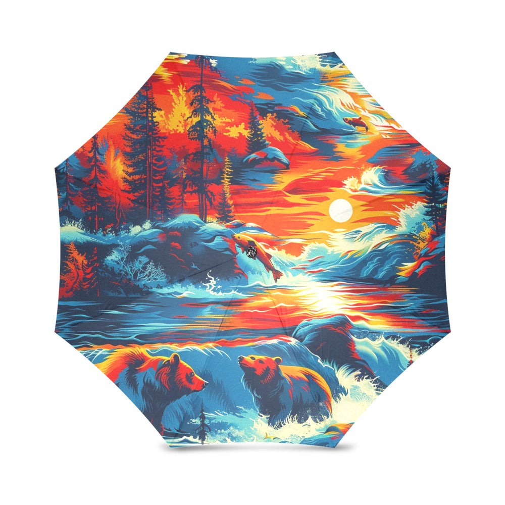 Fishing Bears 2 Foldable Umbrella