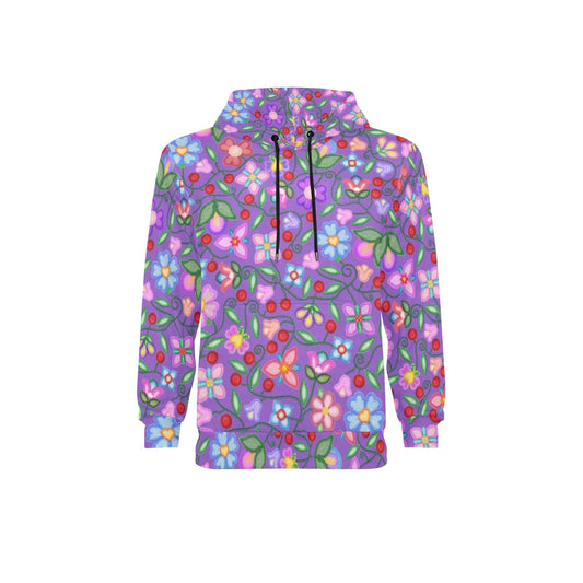 Petal Harmony Lavender Fleece Hoodie