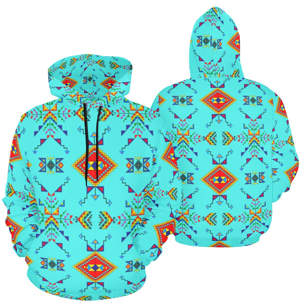 Buffalo Jump Turquoise Hoodie for Men
