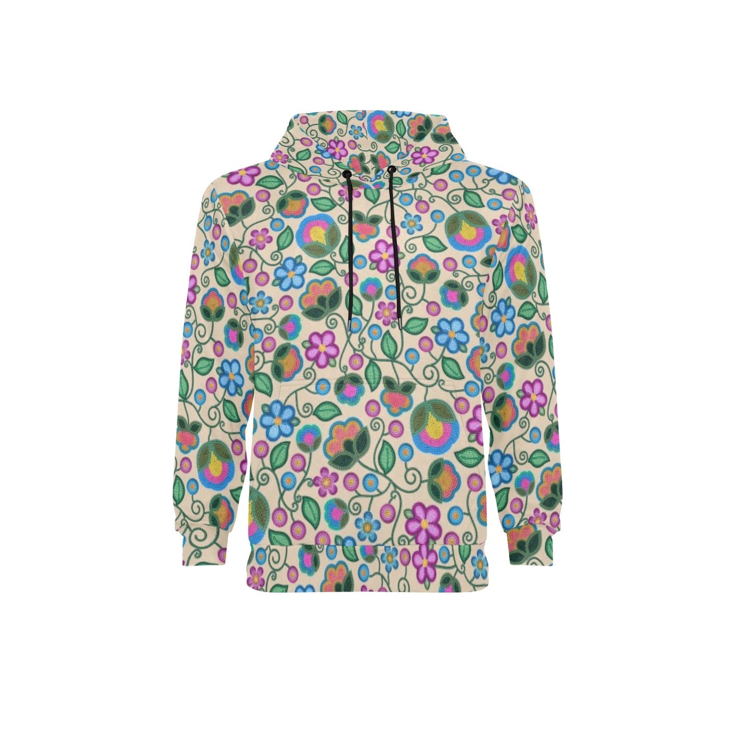 Turquoise Sunbeam Cream Fleece Hoodie