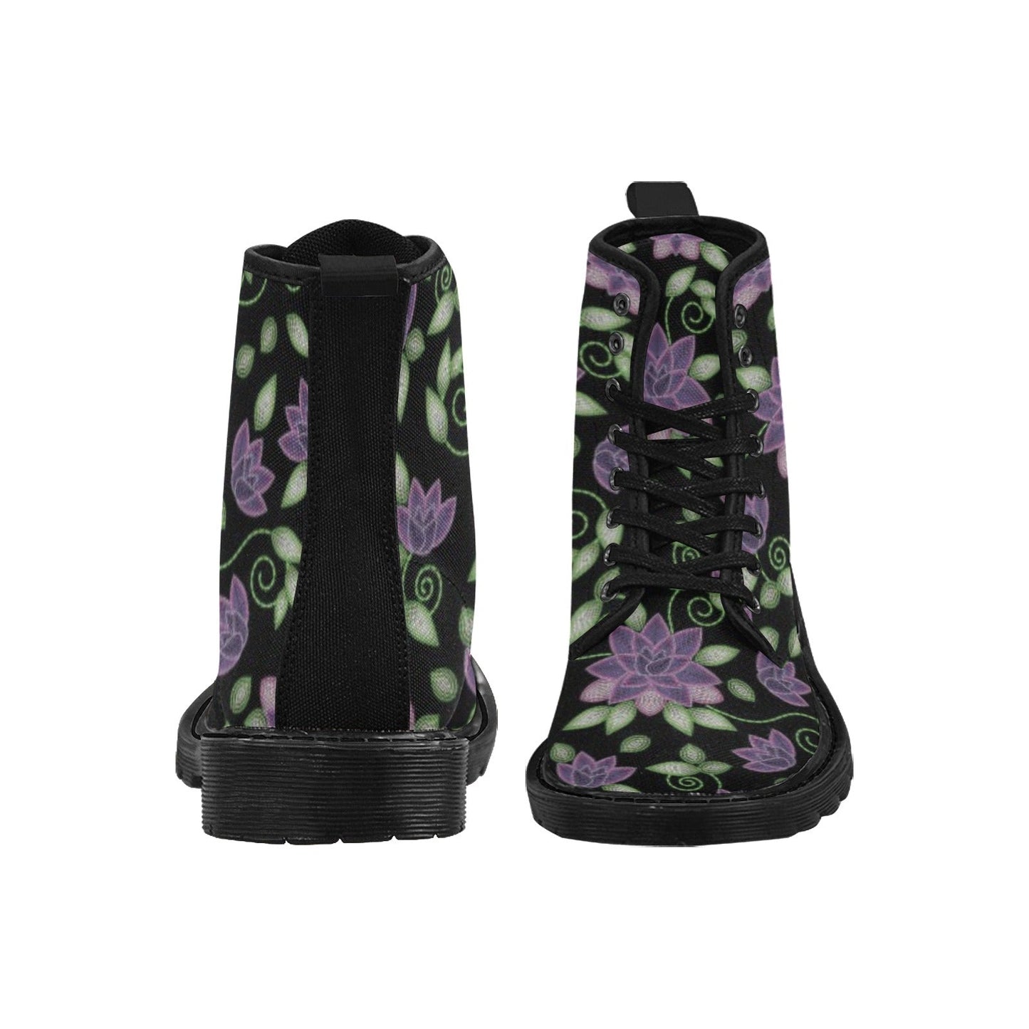 Purple Beaded Rose Boots for Men