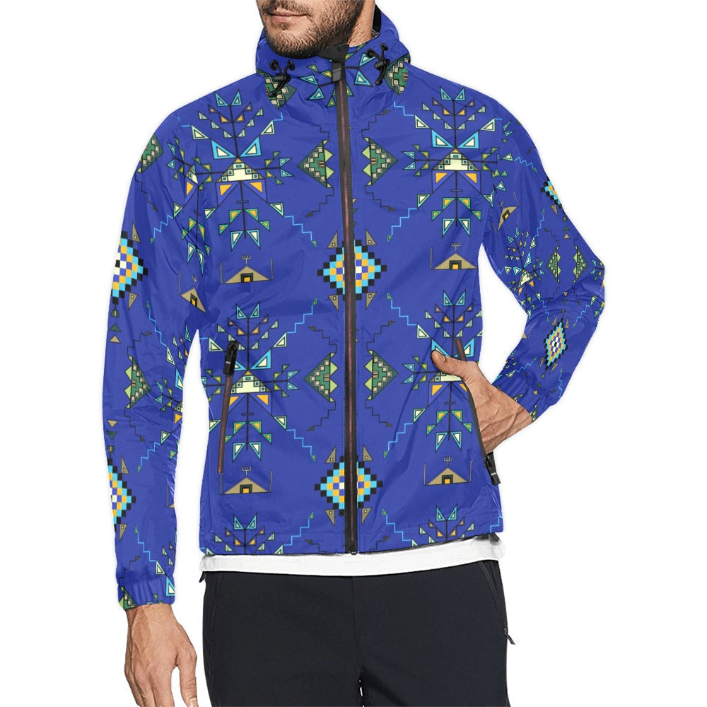 Bear Shield Dark Blue Men's Windbreaker