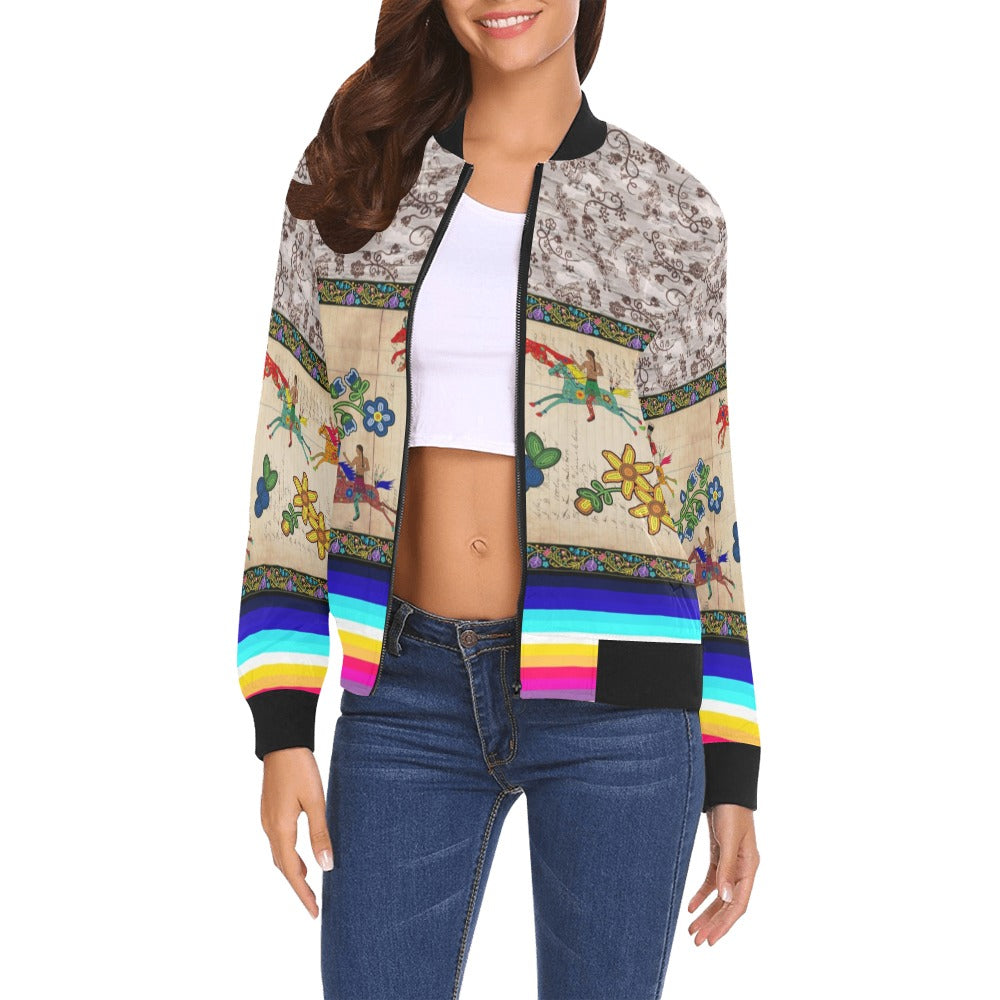 Brothers Race Bomber Jacket for Women