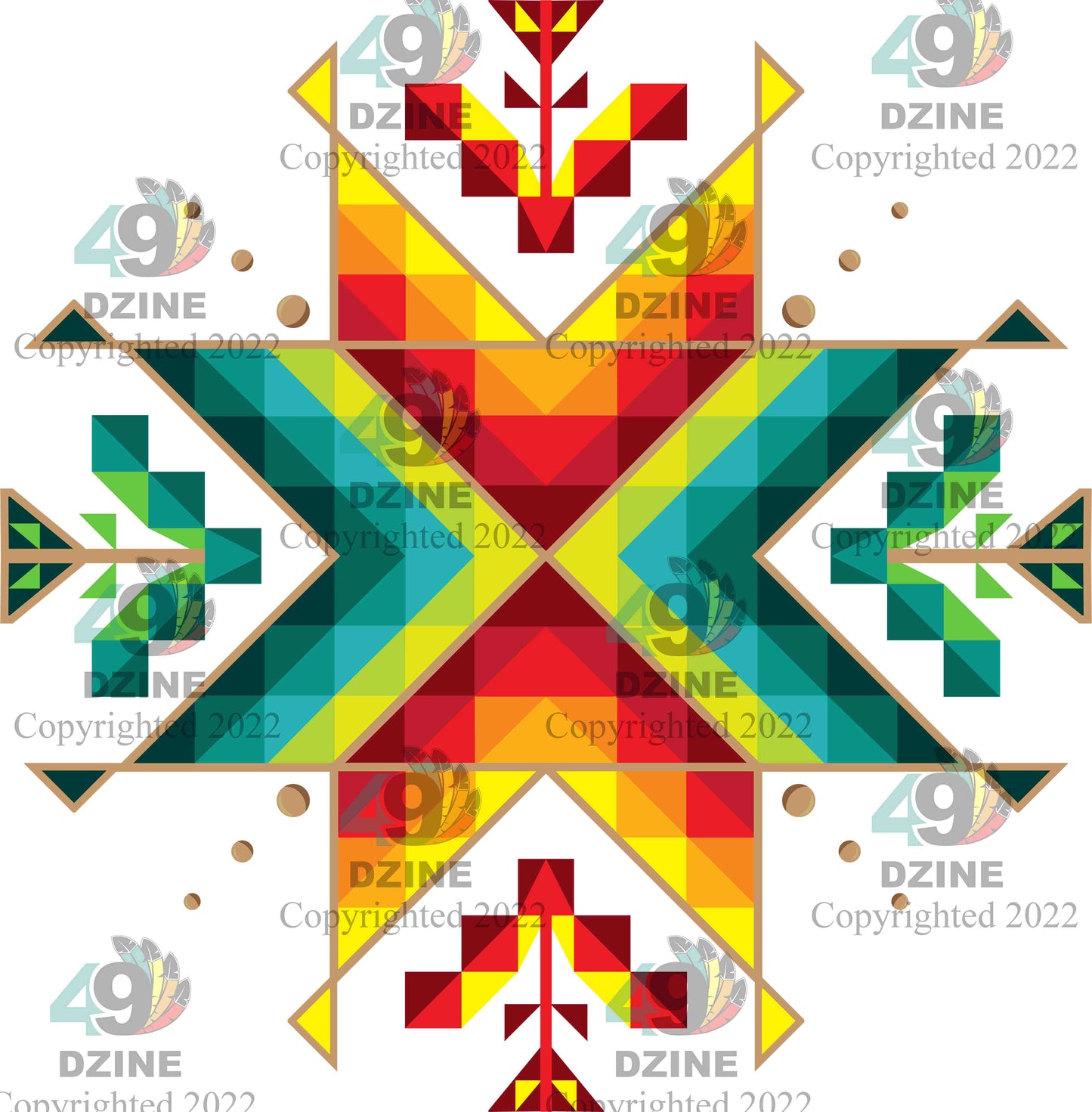 6-inch Geometric Transfer Dream of the Ancestors Transfers 49 Dzine Dream of the Ancestors 