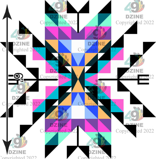6-inch Geometric Transfer Medicine Lodge Transfers 49 Dzine 