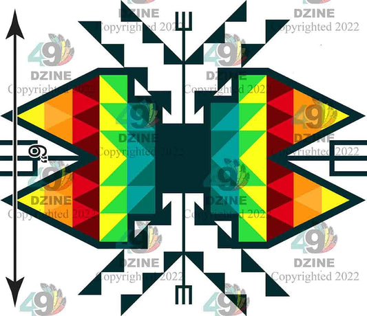 6-inch Geometric Transfer Sacred Trust Transfers 49 Dzine 