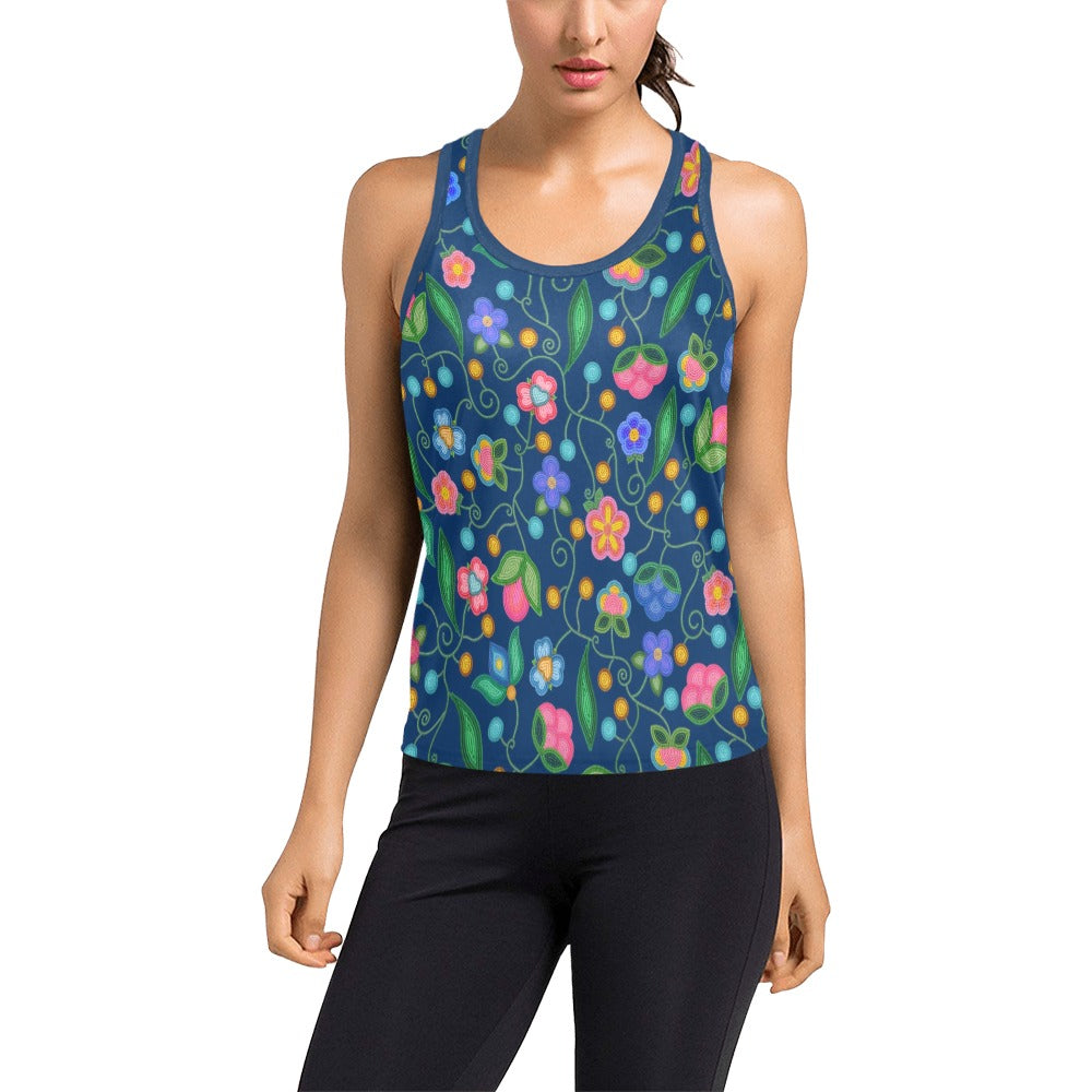 Skyberry Serenade Navy Racerback Tank Top