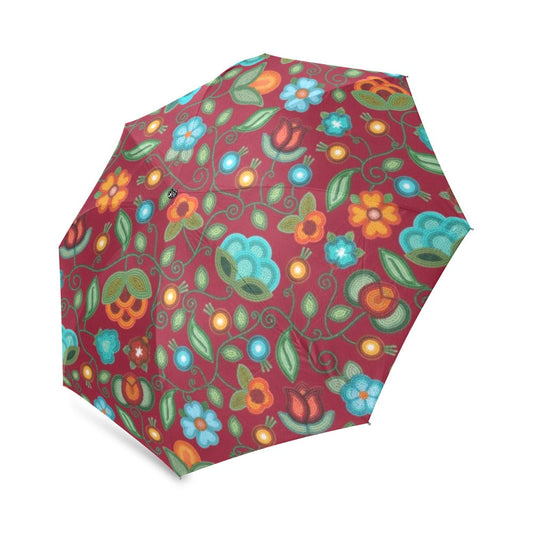 Prairie Fire Petals Red Foldable Umbrella