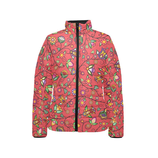 Heartbeat Petals Red Stand Collar Jacket