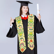 Load image into Gallery viewer, Geometric Floral Summer Vanilla Graduation Stole
