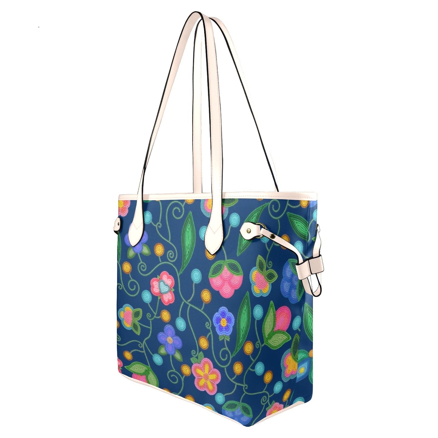 Skyberry Serenade Navy Clover Canvas Tote