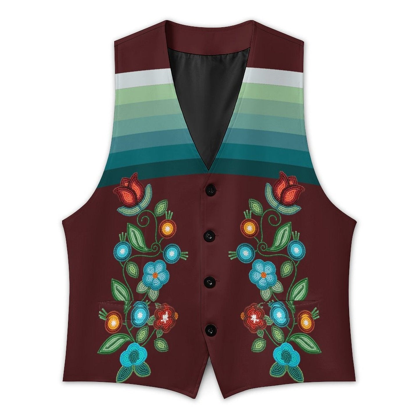 Prairie Fire Petals 2 Men's Sleeveless Suit Vest