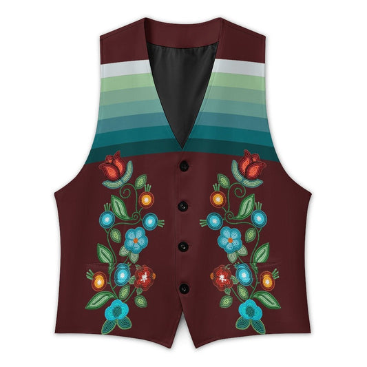 Prairie Fire Petals 2 Men's Sleeveless Suit Vest