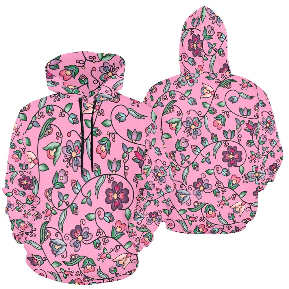 Amber Evening Garland Pink Hoodie for Women