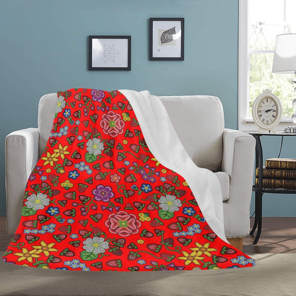 Berry Pop Fire X-Large Micro Fleece Blanket