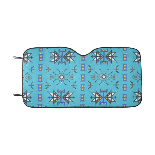 Eagle Strike Blue Car Sun Shade 55"x30"