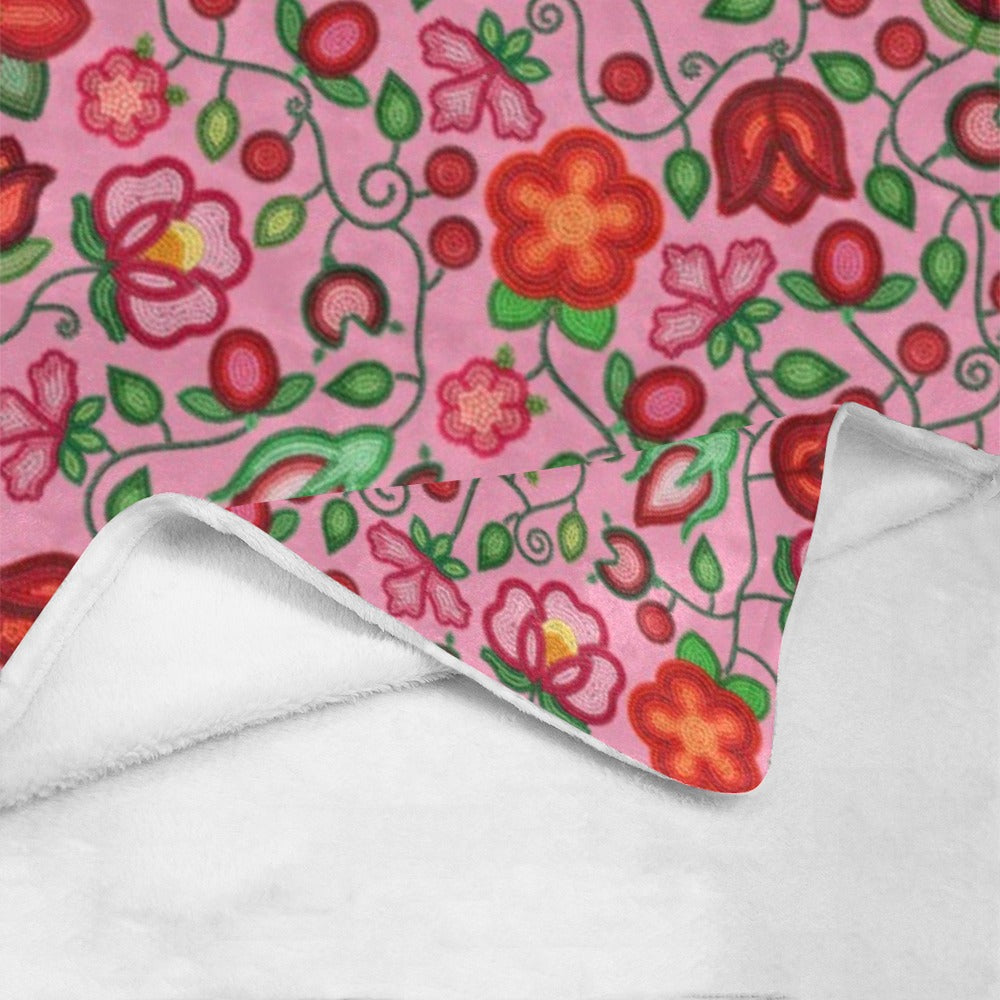 Rose Reverie Pink X-Large Micro Fleece Blanket
