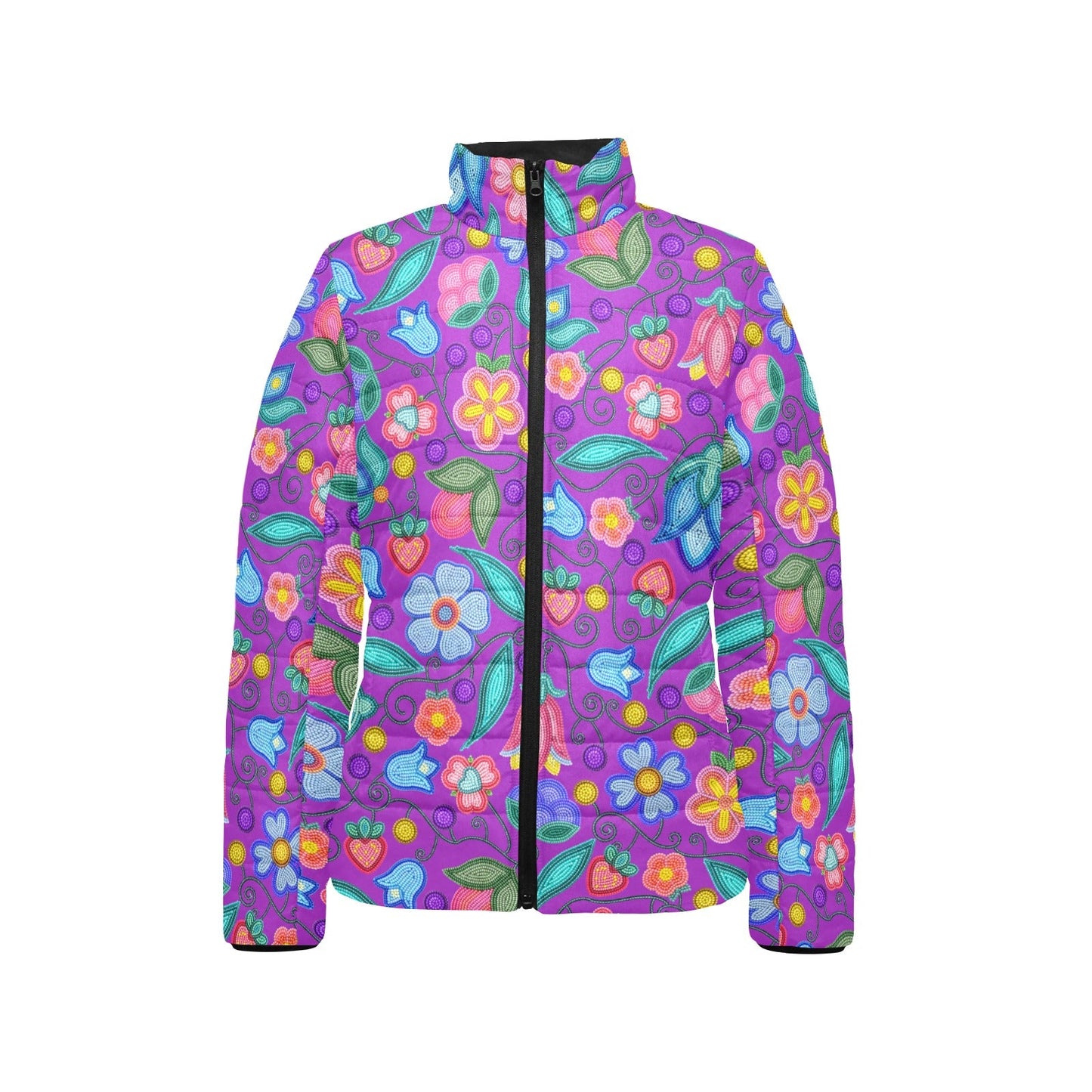 Sweet Offering Purple Stand Collar Jacket