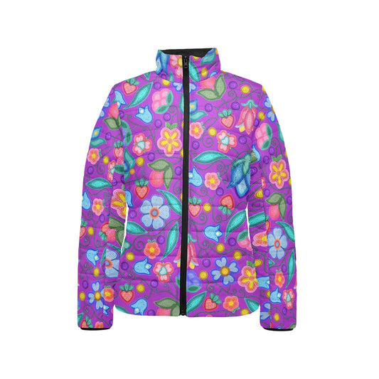 Sweet Offering Purple Stand Collar Jacket