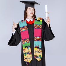 Load image into Gallery viewer, Horses and Buffalo Ledger Pink Graduation Stole
