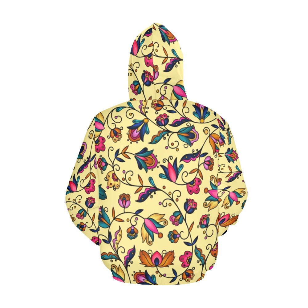 Copper Prairie Petals Yellow Hoodie for Men