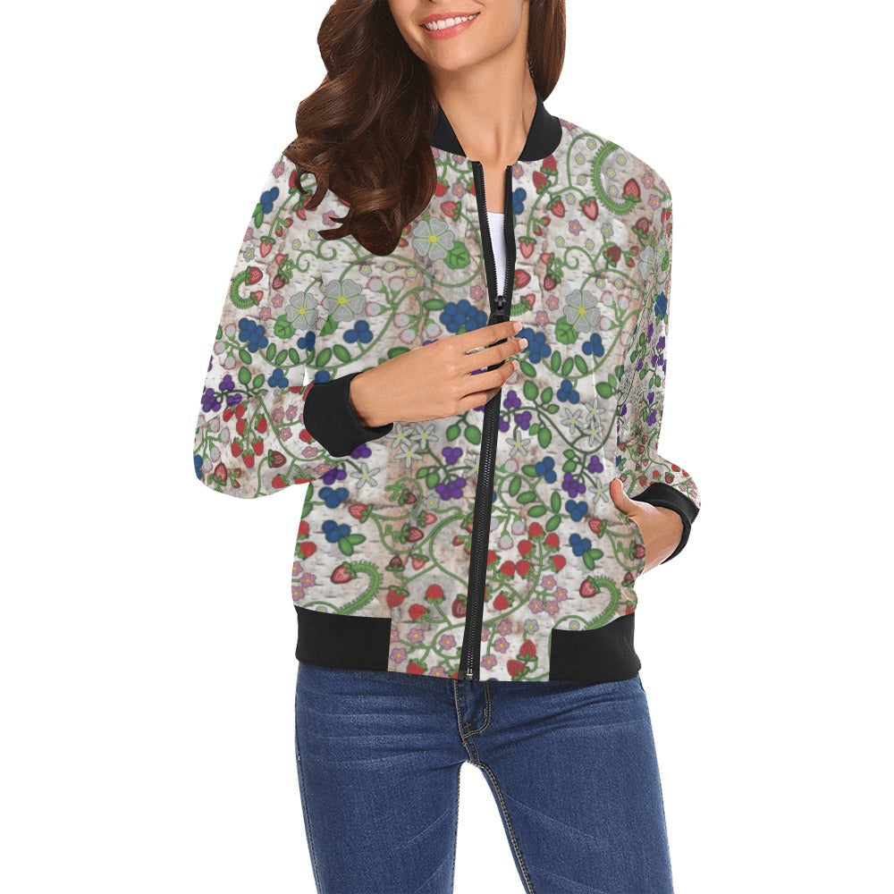 Grandmother Stories Br Bark Bomber Jacket for Women