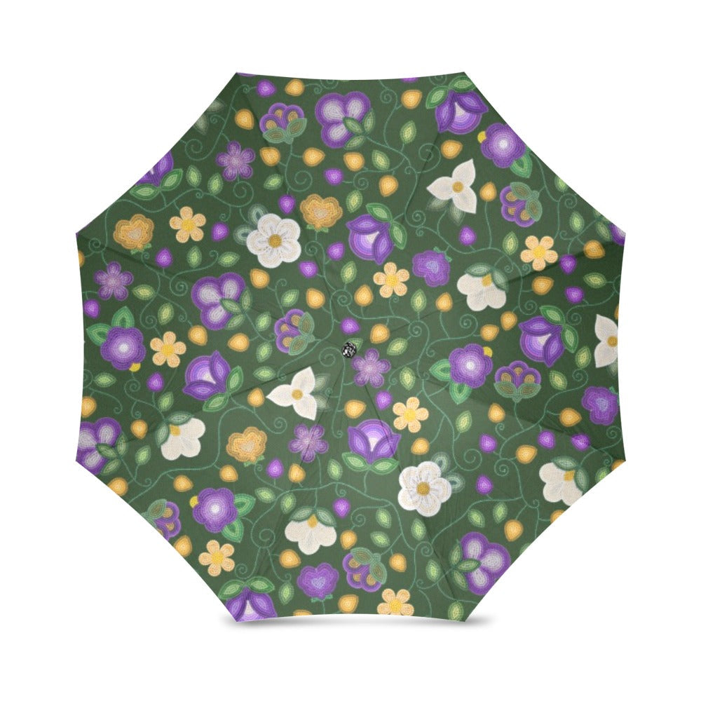 Midnight Moss Bloom Forest Foldable Umbrella
