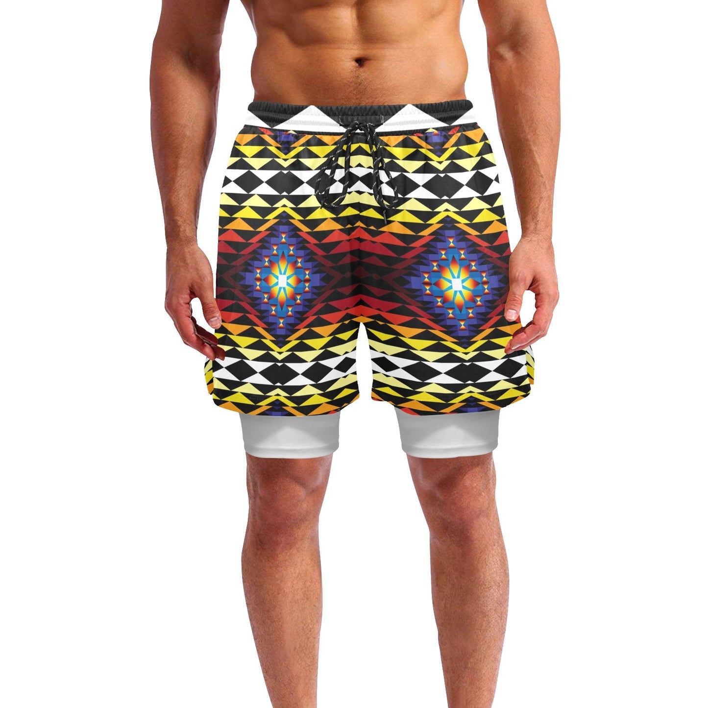 Sunset Blanket Men's Sports Shorts with Compression Liner