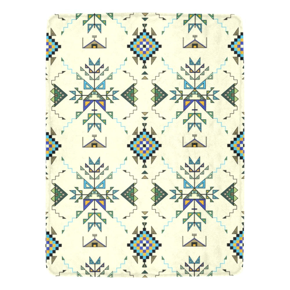 Bear Shield Cream X-Large Micro Fleece Blanket
