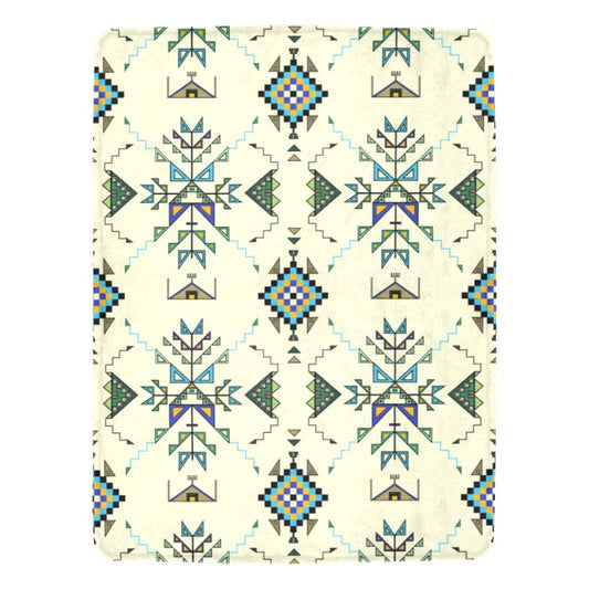 Bear Shield Cream X-Large Micro Fleece Blanket