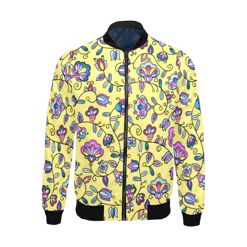 Autumn Bundle Blessing Yellow Bomber Jacket for Men