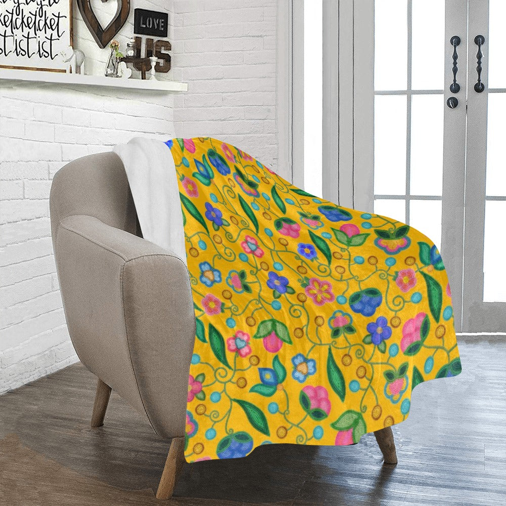 Skyberry Serenade Yellow Ultra-Soft Micro Fleece Blanket 40"x50"
