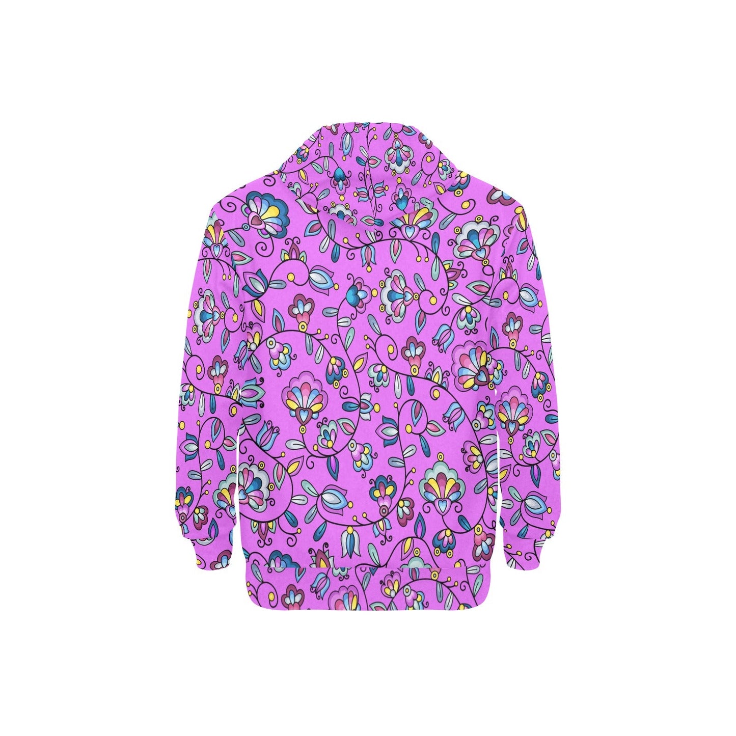 Autumn Bundle Blessing Purple Men's Long Sleeve Fleece Hoodie