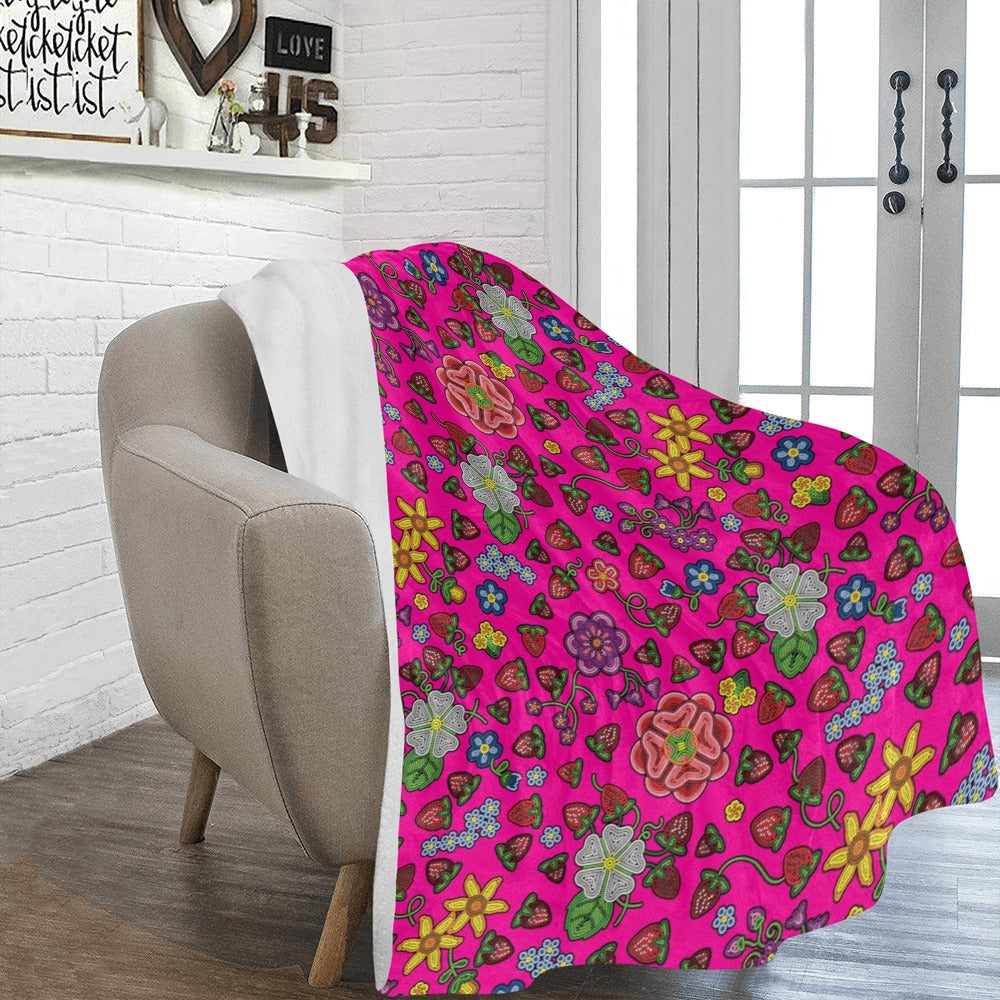 Berry Pop Blush X-Large Micro Fleece Blanket