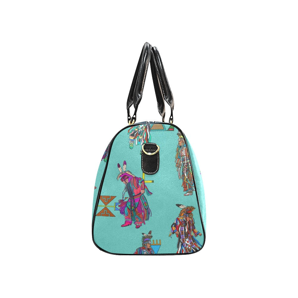 Men's Grass Dancers Eggshell Blue Large Travel Bag