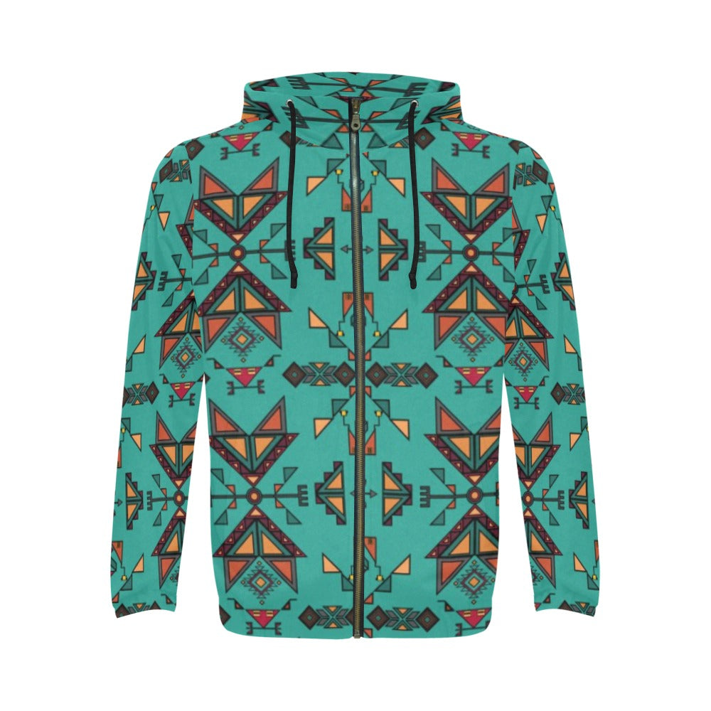 Arrow Dawn Turquoise Zip Hoodie
