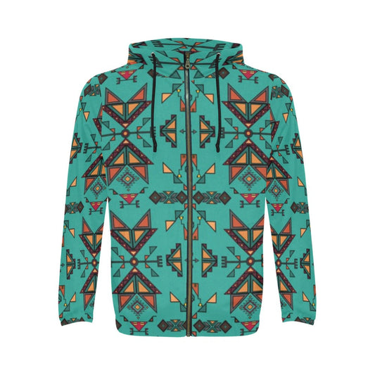 Arrow Dawn Turquoise Zip Hoodie