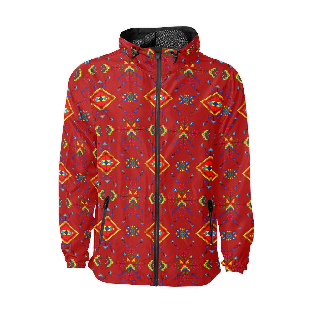 Buffalo Jump Red Men's Windbreaker